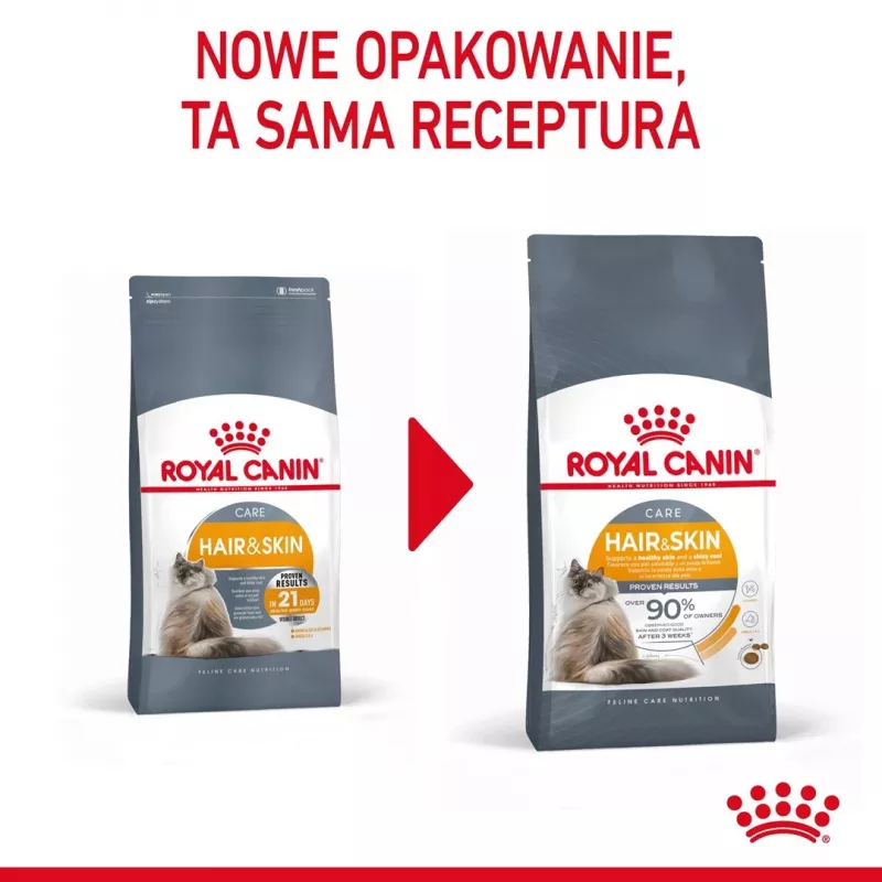 Sausas kačių maistas Royal Canin Hair & Skin Care 2 kg — vištiena, suaugusios, 33% baltymų, 22% riebalų