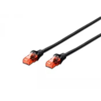 Tinklo kabelis Digitus CAT 6 U/UTP komutacinis kabelis RJ-45 Cat6 3 m juodas