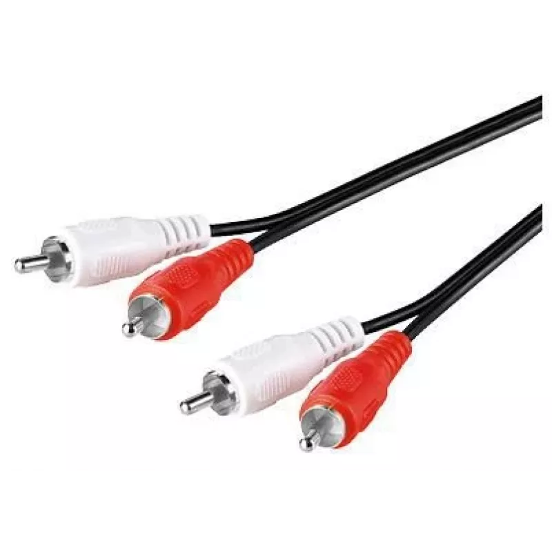 Microconnect AUDCC05 garso kabelis 0,5 m 2 x RCA Juoda