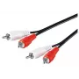 Microconnect AUDCC05 garso kabelis 0,5 m 2 x RCA Juoda