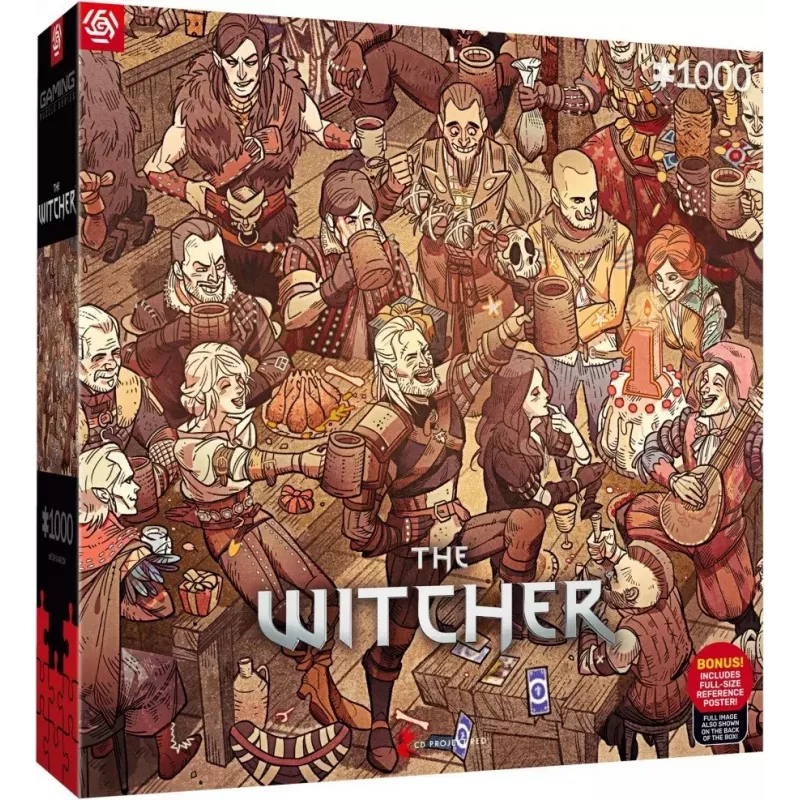 Good Loot Gaming Puzzle: The Witcher (Wiedźmin) Birthday, 1000 vienetų