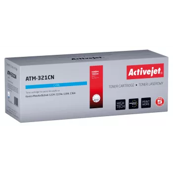 Activejet ATM-321CN tonerio kasetė (Konica Minolta TN321C pakaitalas; Supreme; 25 000 puslapių; žydra)