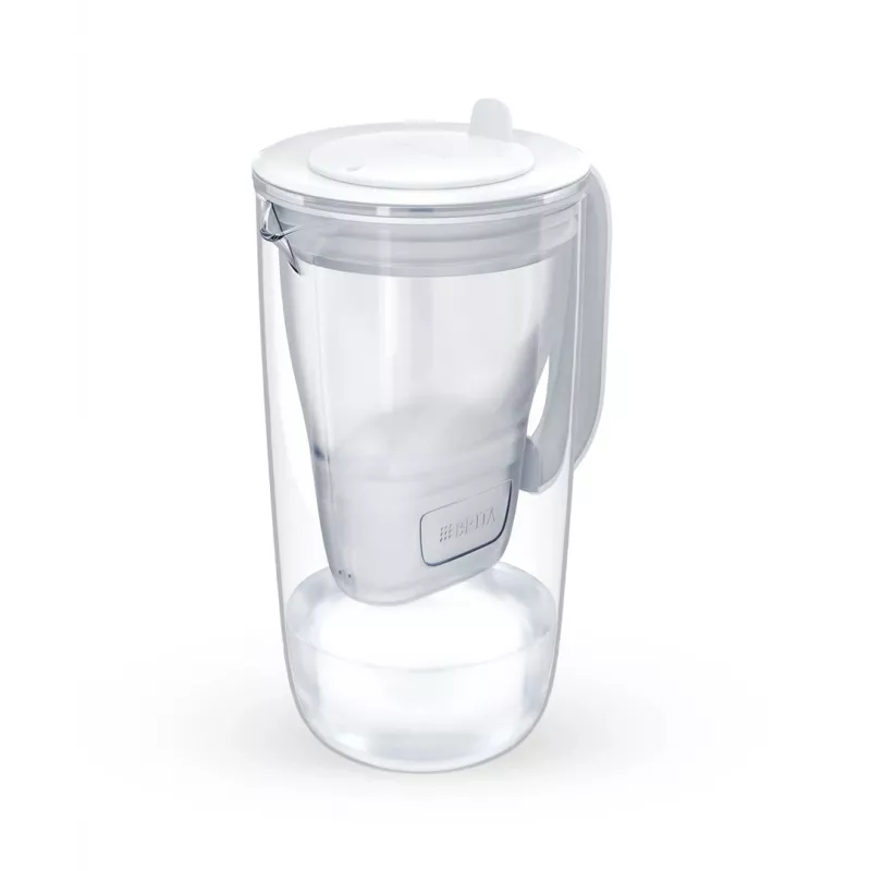 Vandens filtro ąsotis BRITA Glass+1 Maxtra Pro pilkas, 2,4 L bendras / 1,5 L filtruoto, Maxtra Pro PP filtras