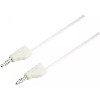 VOLTCRAFT bandomasis laidas [kištukas 4 mm - kištukas 4 mm] 0,5 m baltas MSB-300 (MSB-300-0.5-WS)