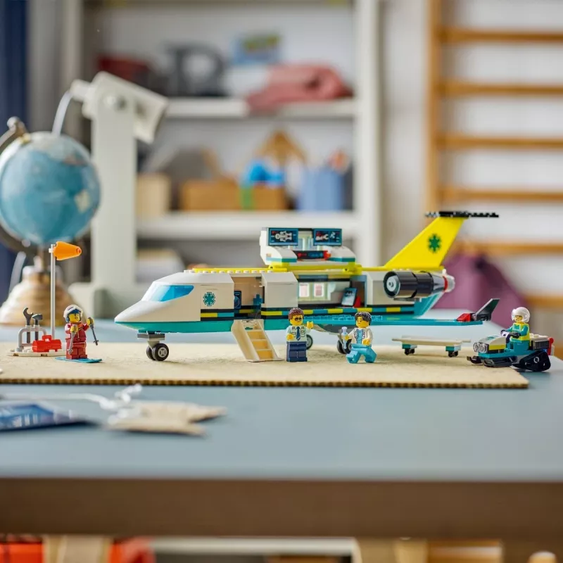 LEGO City avarinis lėktuvas 60465 – mažas gelbėjimo orlaivio konstravimo rinkinys, 403 dalys, 4 minifigūrėlės, amžius 6+