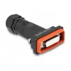 DeLOCK D-Sub HD 26 kontaktų lizdas IP67 atsparus vandeniui juoda oranžinė