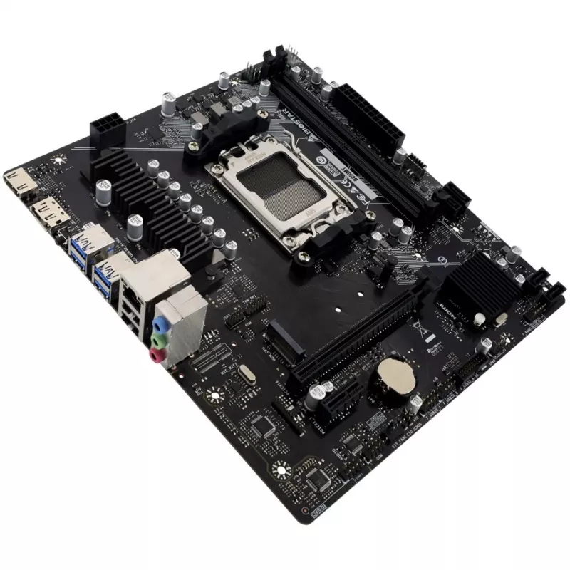Pagrindinė plokštė BIOSTAR B650MT Micro ATX, AMD B650, lizdas AM5, DDR5, 2x DIMM, 96GB, 1x M.2, 4x SATA III, Gigabit LAN