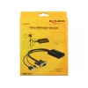 Vaizdo kabelio adapteris DeLOCK 62597 0.25 m HDMI A tipo jungtis, VGA (D-Sub), 3.5 mm ausinių lizdas, USB A tipo jungtis, juodos spalvos