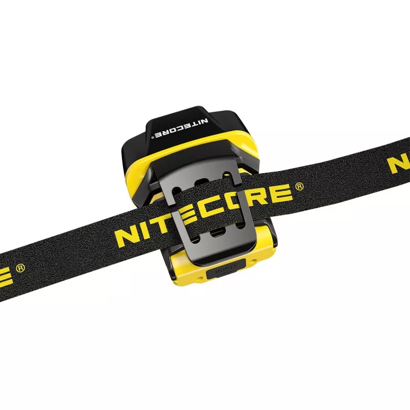 Ant galvos dedamas žibintuvėlis Nitecore NU11 — 150 lm, IPX5, įkraunamas per USB, 41 g, geltonas/juodas