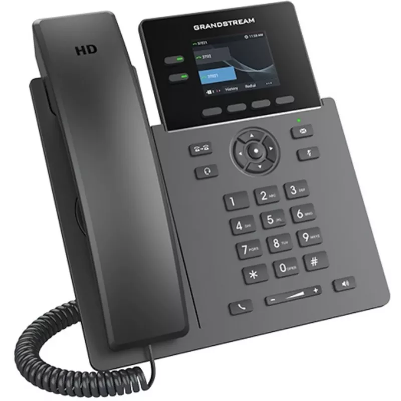 IP telefonas Grandstream GRP2610P su operatorinio lygio PoE palaikymu ir HD garsu