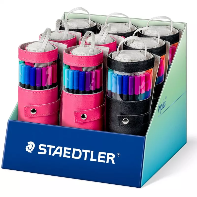 Flomasteriai Staedtler Triplus rPP 20 vnt. vandens pagrindo rašalas, spalvų asortimentas, laikas be dangtelio nenurodytas