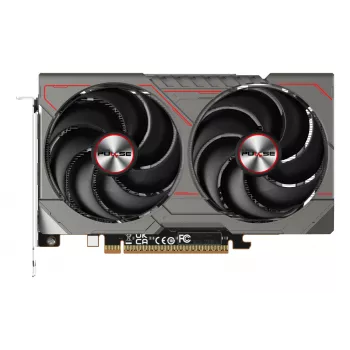Vaizdo plokštė Sapphire Radeon RX 9060 XT — 8 GB GDDR6, 128 bitų, PCIe x16 5.0, dviejų ventiliatorių aušinimas