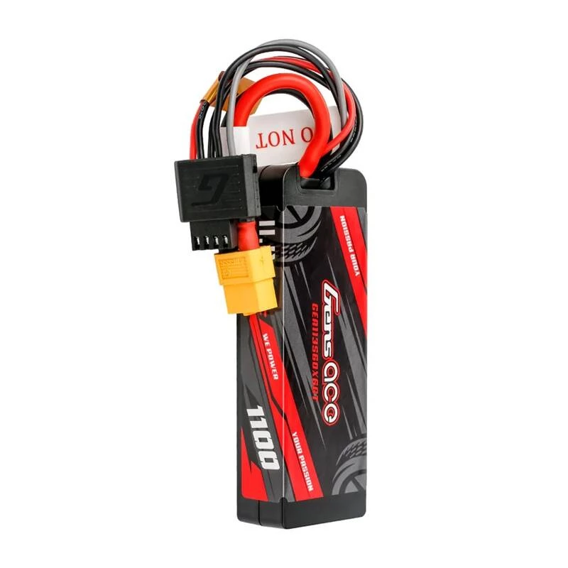 Lipo Gens ace G-Tech 1100mAh 11.1V 3S1P 60C GRP-76 Hardcase Battery su XT60 kištuku