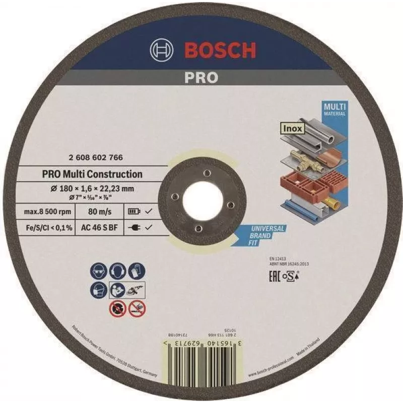 Pjovimo diskas Bosch Rapido Multi Cont. ACS 46 V BF 180 mm (modelis 2608602766)