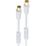 shiverpeaks ®-BASIC-S--Antenos prijungimo kabelis, 100% ekranuotas, auksuoti kontaktai, apvalkalo srovės filtras, 100 dB, baltas, 2,0 m (BS80203-128-G)