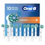 Pakaitiniai šepetėlių antgaliai Oral-B Pro CrossAction, pakuotėje 10 vnt., balti