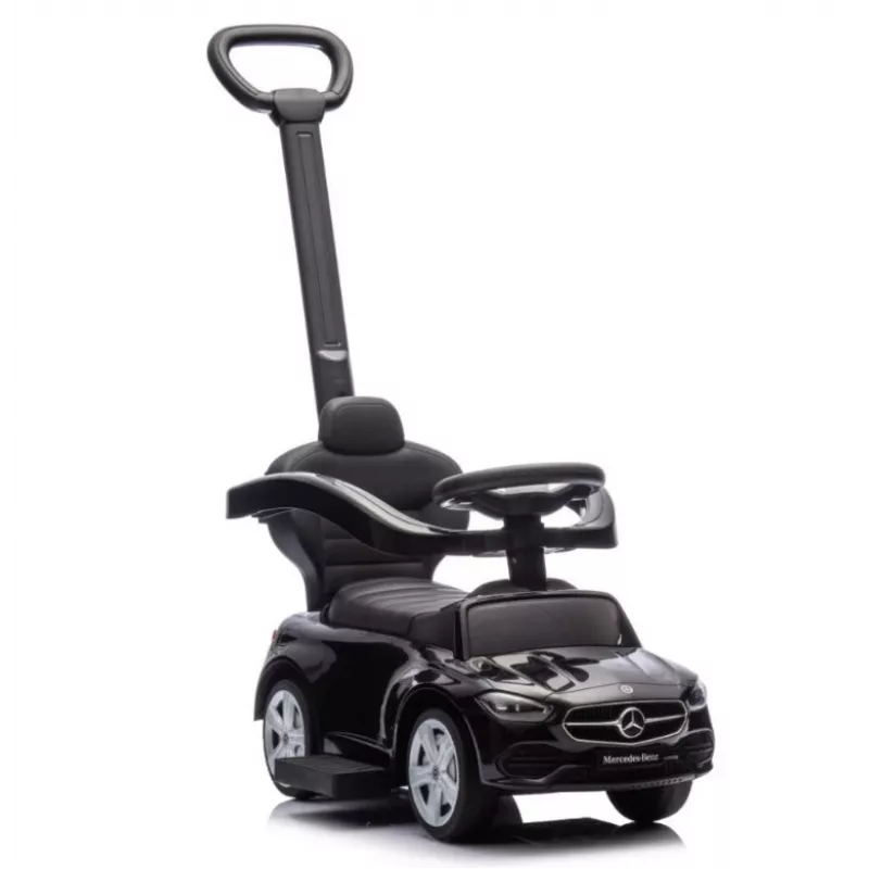 Stumiamas vaikiškas automobiliukas milly mally Mercedes C-Class juodas, modelis 6107