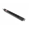 Lanberg PDU-05E-0200-IEC-BK maitinimo paskirstymo įrenginys (PDU) 5 kintamosios srovės lizdai 1U juodas