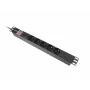 Lanberg PDU-05E-0200-IEC-BK maitinimo paskirstymo įrenginys (PDU) 5 kintamosios srovės lizdai 1U juodas
