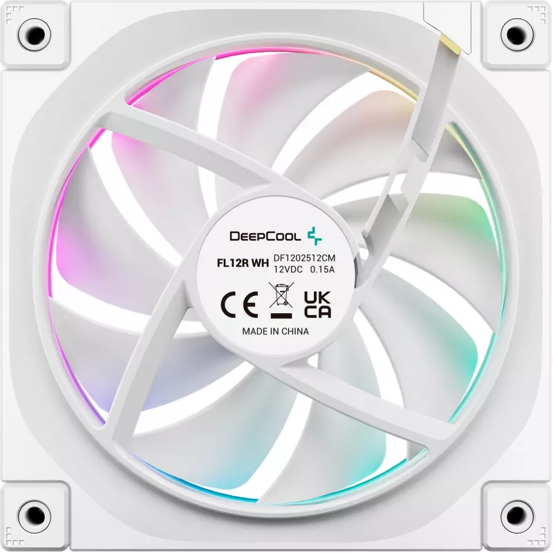 DeepCool FL12R 120 mm kompiuterio ventiliatorius, baltas, 2150 aps./min., aktyvus PFC, ARGB apšvietimas