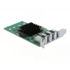 DeLOCK PCI Express x4 kortelė su 4 išoriniais USB 3.0 Quad Channel - žemo profilio forma