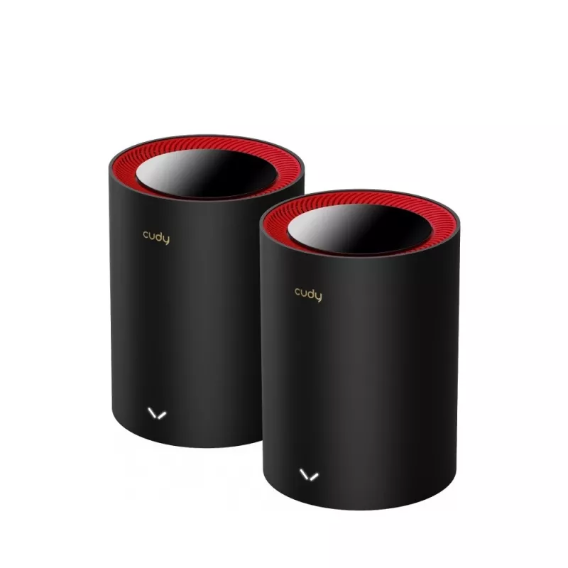 Cudy M3000 2 vnt. paketas Dviejų dažnių (2,4 GHz / 5 GHz) Wi-Fi 6 (802.11ax) Juoda, Raudona 1 Vidinė antena