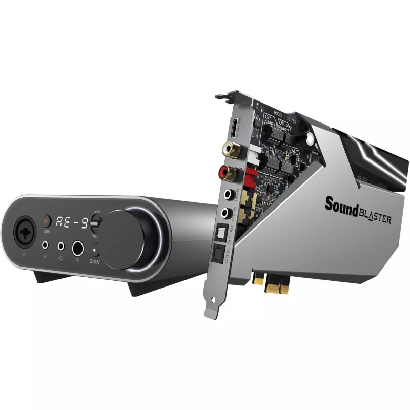 Garso plokštė Creative Labs SoundBlaster AE-9 — 32 bitų / 384 kHz atkūrimas ir įrašymas