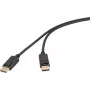 Renkforce DisplayPort kištukas, juodas, RF-6830476, 4K UHD (RF-6830476)