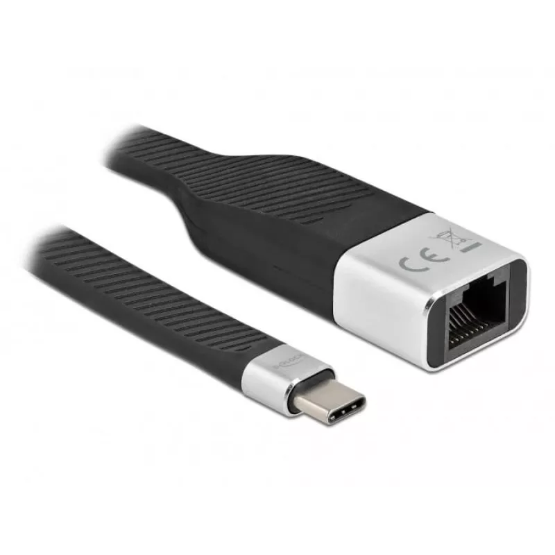 FPC plokščiasis juostinis laidas DeLOCK 86936 USB Type-C į Gigabit LAN 15 cm