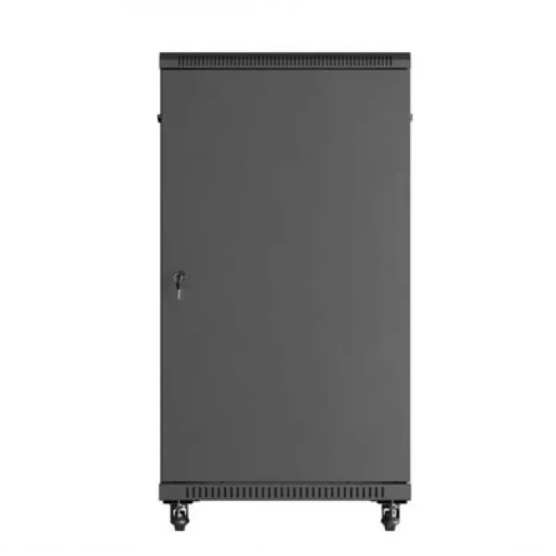 Spintelė stovui LANBERG FF01-6222-12B 22U 600x1200 mm juoda su stiklinėmis priekinėmis ir galinėmis durelėmis