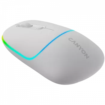Canyon MW-22 CNS-CMSW22SW pelė – 2 viename Bluetooth/2,4 GHz – optinė – 800/1200/1600 DPI – 4 mygtukai – RGB apšvietimas – įkraunama – sniego balta