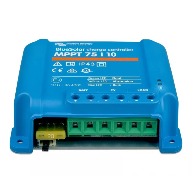 BlueSolar PWM-LCD&USB 12/24V 10A saulės įkrovimo valdiklis, Victron Energy