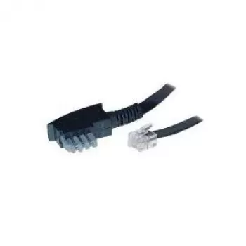 S/CONN 6 m TAE-N - RJ12 juodas permatomas TC 70166 ShiverPeaks