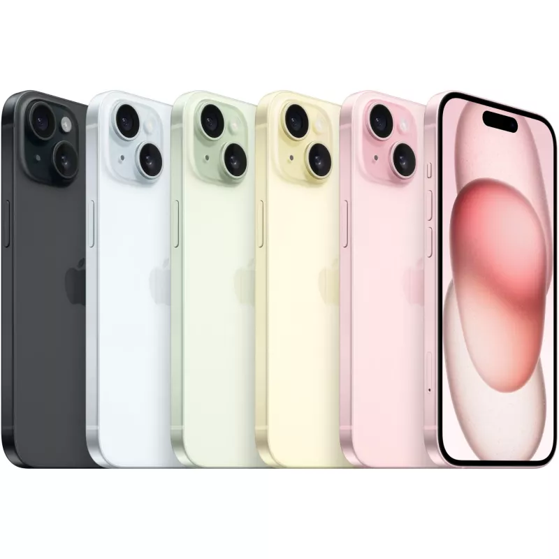Apple iPhone 15 15,5 cm (6.1) Dual SIM iOS 17 5G USB Type-C 128 GB juoda