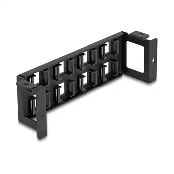 Patch panel DeLOCK 86517 juodas metalas plastikas tvirtinimas prie sienos