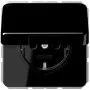 JUNG CD 1520 BFKL SW lizdas, tipas F, juodas (CD1520BFKLSW)