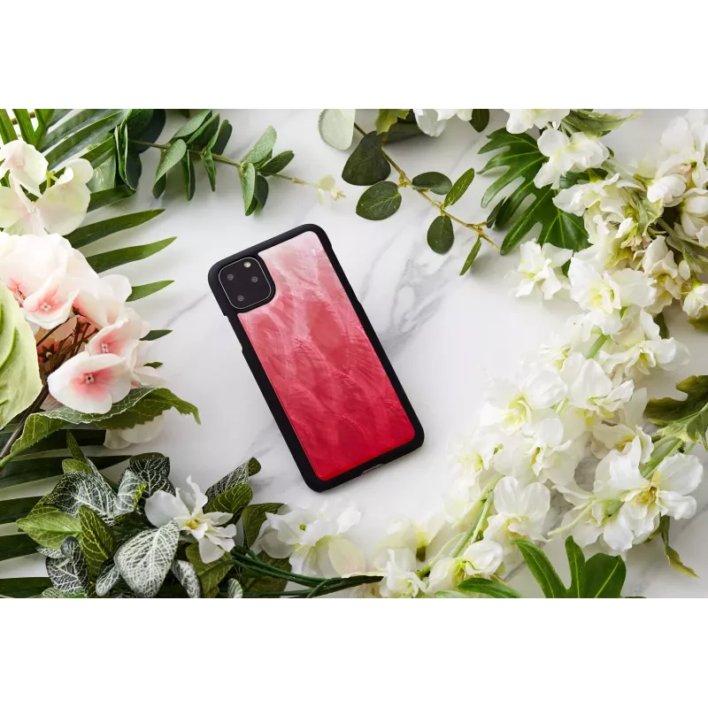 iKins išmaniojo telefono dėklas, skirtas iPhone 11 Pro Max – rožinio ežero su juodu apvadu