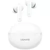 Bluetooth ausinės Usams TWS E02 ANC+ENC baltos