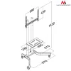 Monitoriaus laikiklis Maclean MC-739 165.1 cm (65 colių) ant grindų Juodas