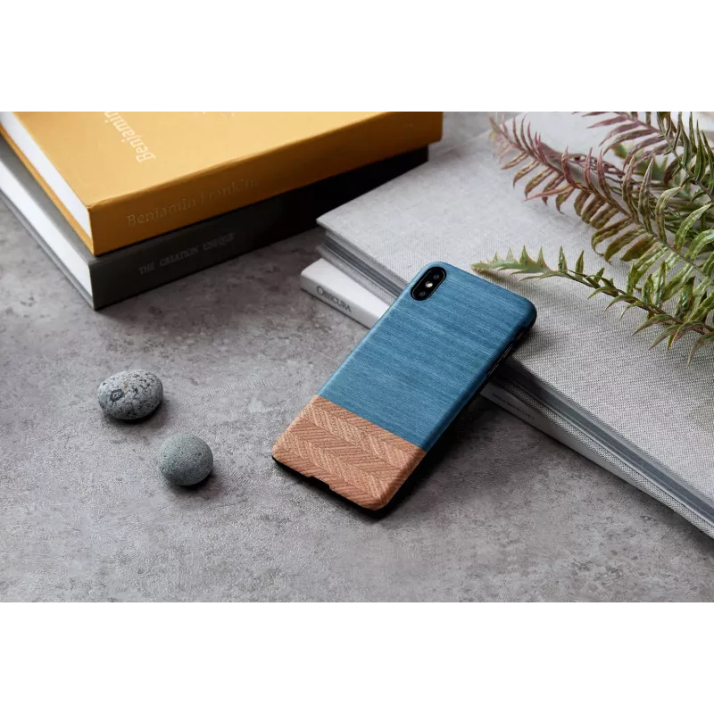 man and wood išmaniojo telefono dėklas iPhone XS Max – džinsinė juoda