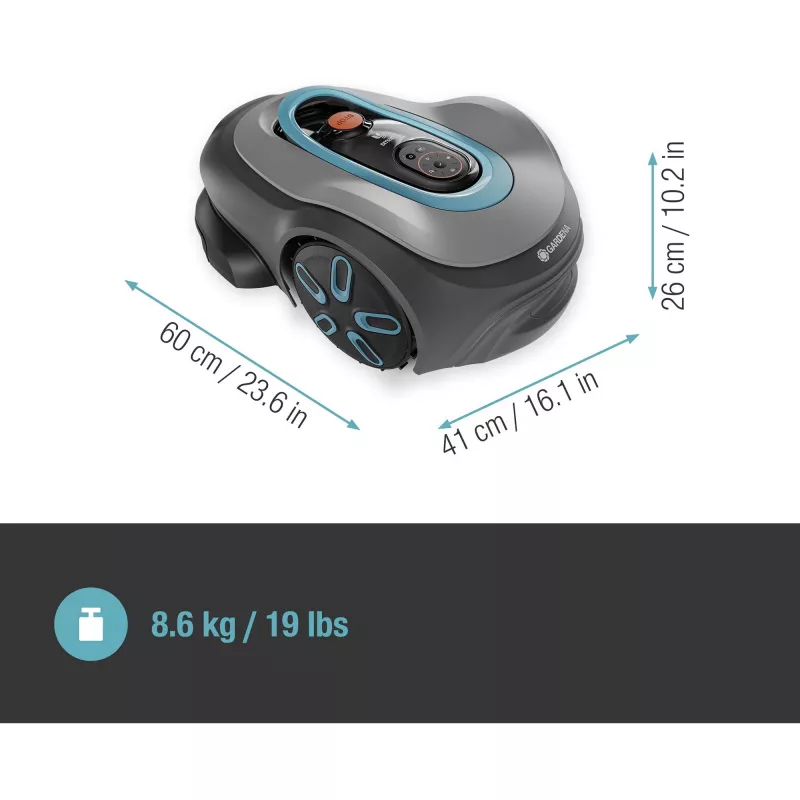 Robotinė vejapjovė Gardena smart SILENO pro baterija 600 m² 16 cm
