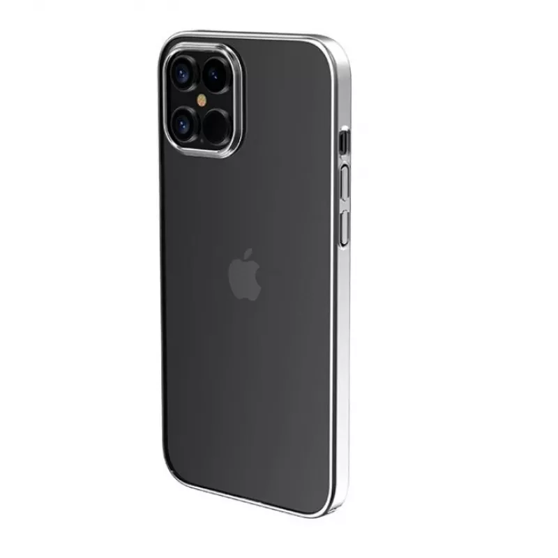 Apsauginis dėklas Devia Glimmer serijos iPhone 12 Pro Max, sidabrinis, kietas PC korpusas