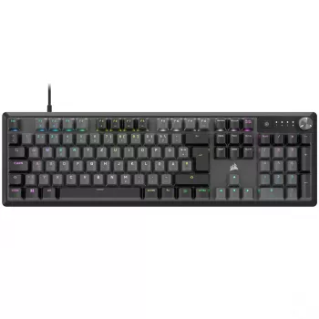 “Corsair K70 CORE RGB” klaviatūra, žaidimams, USB, QWERTZ, vokiečių k., pilka
