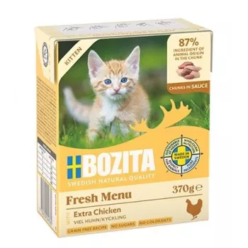 BOZITA Fresh Menu Kitten gabalėliai padaže - šlapias kačių maistas - 370g