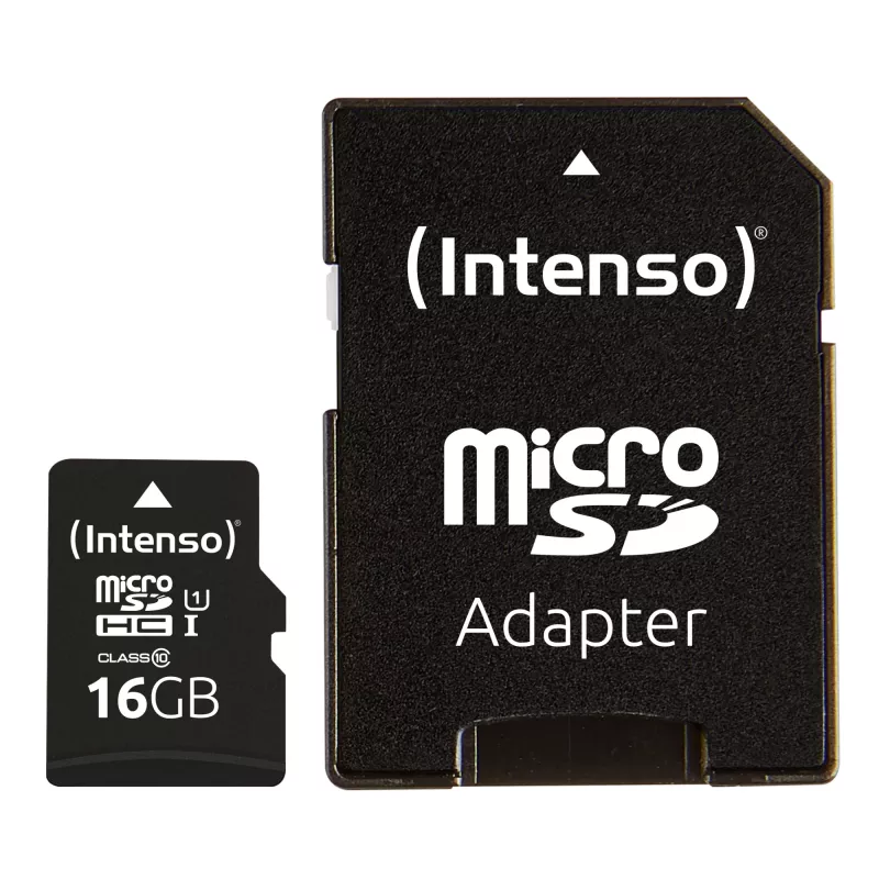 Intenso Performance - „Flash“ atminties kortelė (su microSDHC / SD adapteriu) - 16 GB - UHS-I U1 / 10 klasė - microSDHC UHS-I