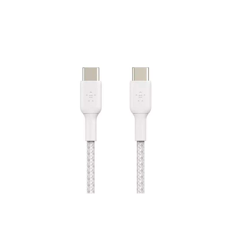 Belkin BOOST CHARGE - USB laidas - 24 kontaktų USB-C (M) į 24 kontaktų USB-C (M) - USB 2.0 - 2 m - balta