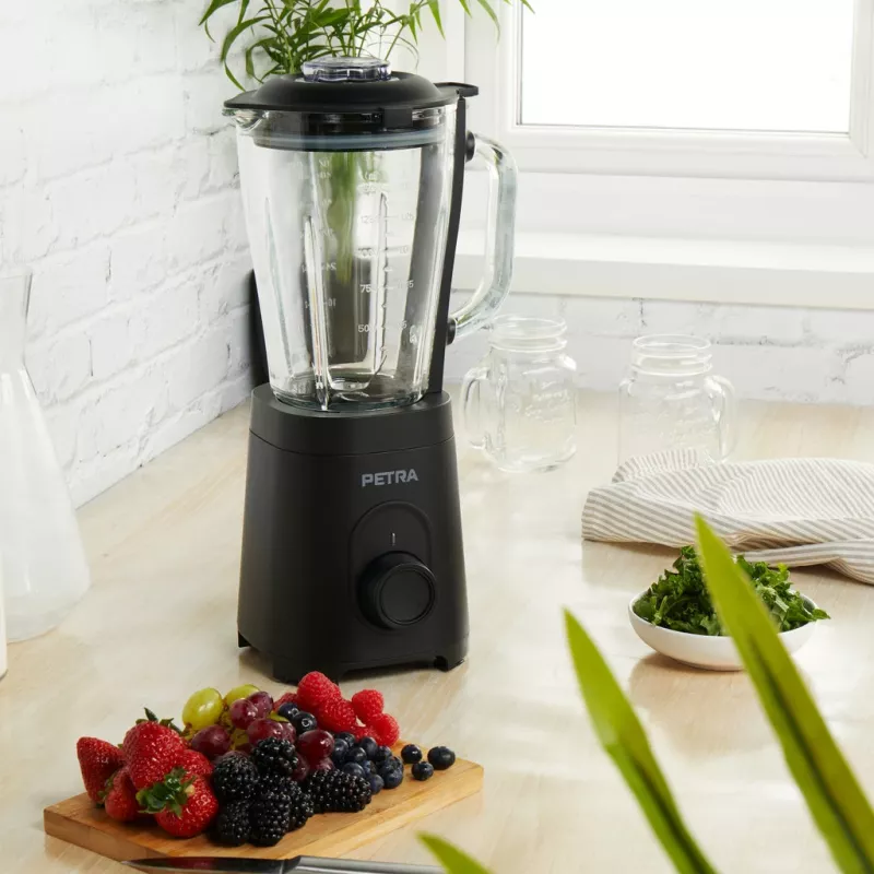 Blender Glass Jug Petra PT5531MBLKVDE Juoda