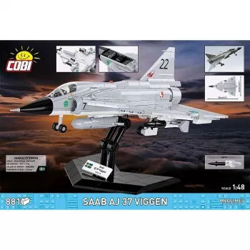 Cobi Blocks Saab AJ 37 Viggen 881 elementų konstravimo rinkinys