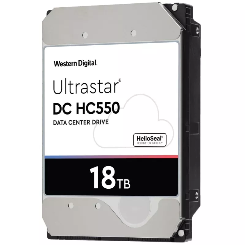 Western Digital Ultrastar DC HC550 18 TB 3,5 colio SAS 12 Gb/s įmonių kietasis diskas (HDD), 7200 aps./min., 512 MB (0F38353 / WUH721818AL5204)