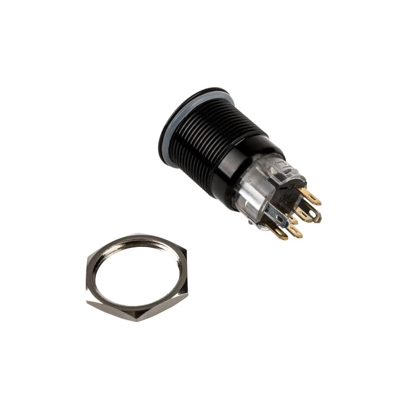 DimasTech Vandalism Switch/Button 19mm Juodaline Dot RGB PD218